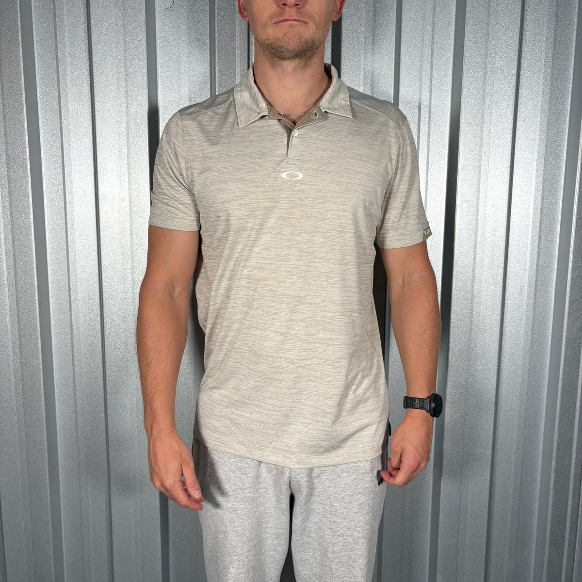 Oakley Cream Golf Polo T Shirt - M