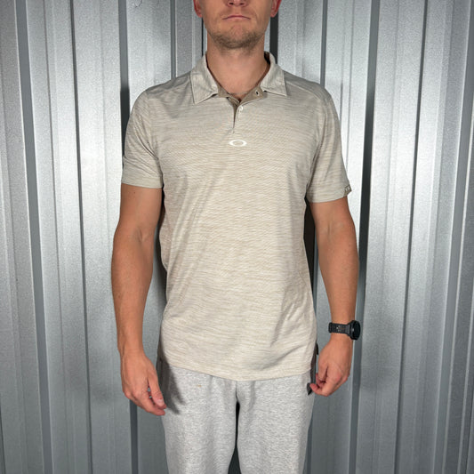 Oakley Cream Golf Polo T Shirt - M