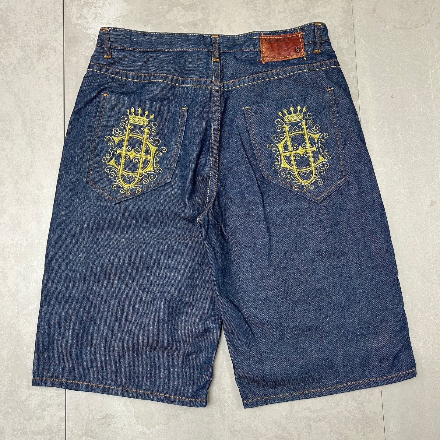 Vintage Ecko Unltd Embroidered Hip Hop Baggy Blue Shorts Jorts - 38