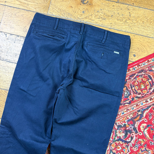 Vintage Levis Straight Navy Blue Chinos - 33