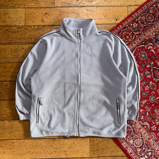 Vintage Kappa Grey Fleece Embroidered Sweatshirt - XL