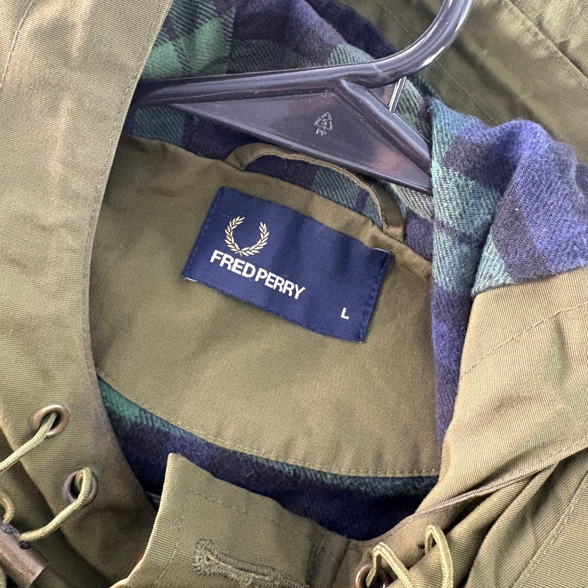 Vintage Fred Perry Green Parka Jacket Coat - L