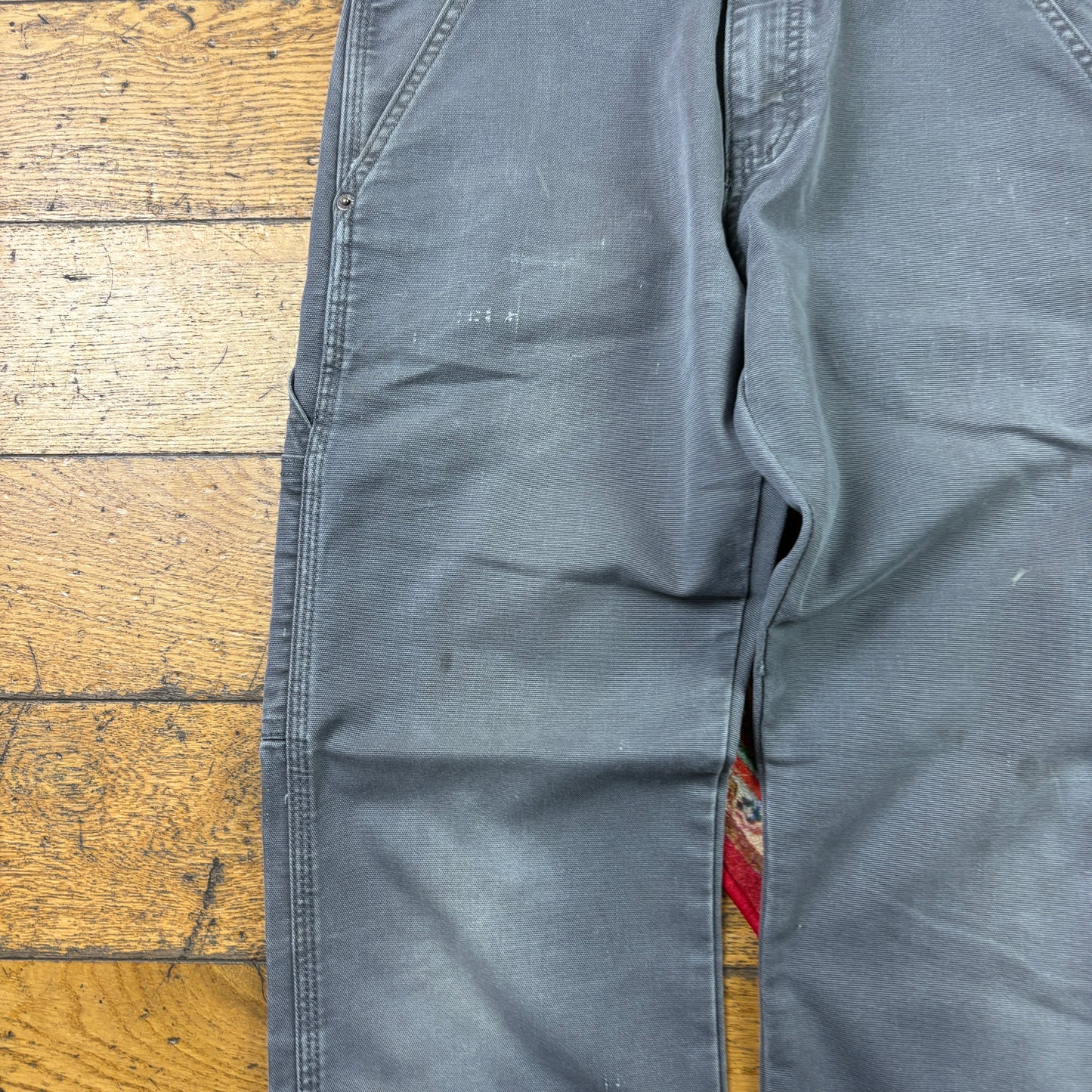 Vintage Dickies Workwear Carpenter Baggy Grey Trousers - 30