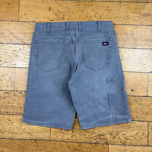Vintage Dickies Workwear Carpenter Grey Baggy Shorts - 32