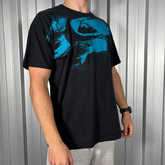Quiksilver Black Surfwear Y2K Graphic T Shirt - L