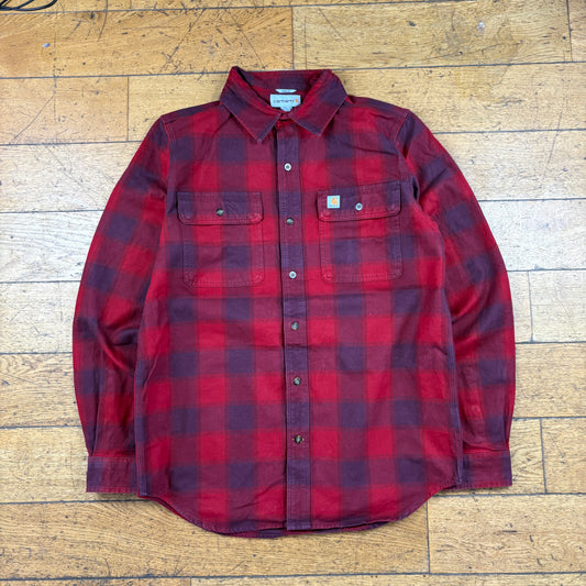 Vintage Carhartt Red Check Flannel Workwear Shirt - M