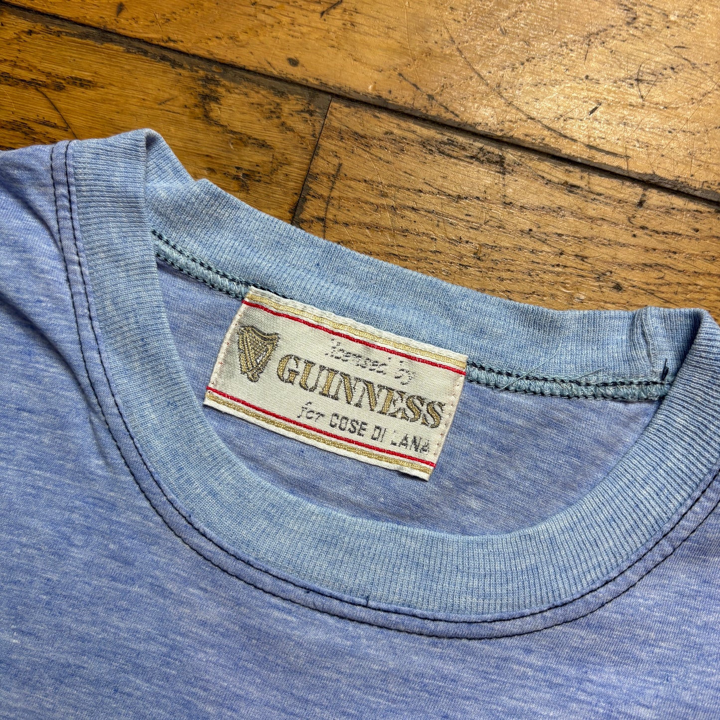Vintage 90s Blue Guinness Single Stitch Graphic T-Shirt - XL