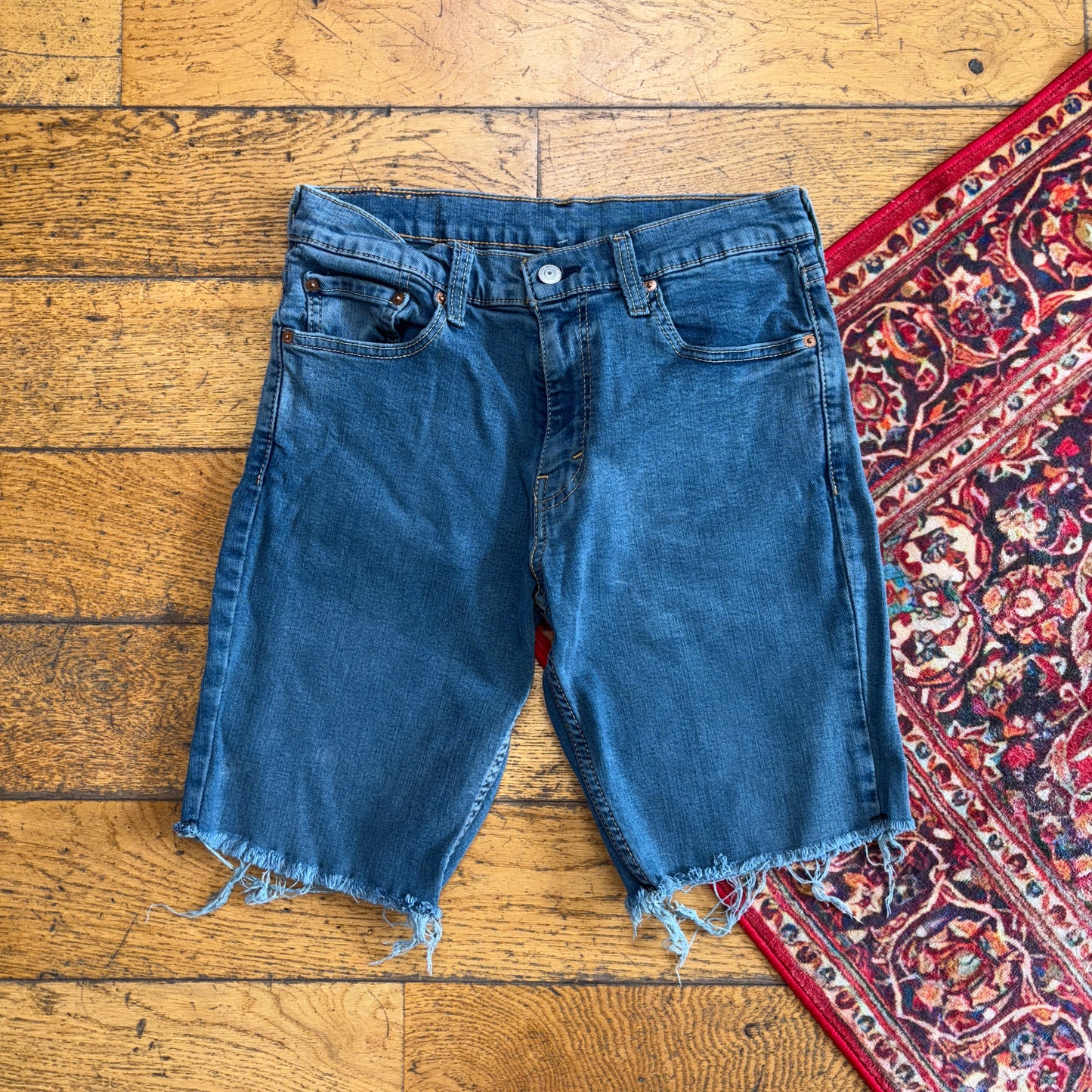 Vintage Levis 511 Blue Denim Shorts - 30