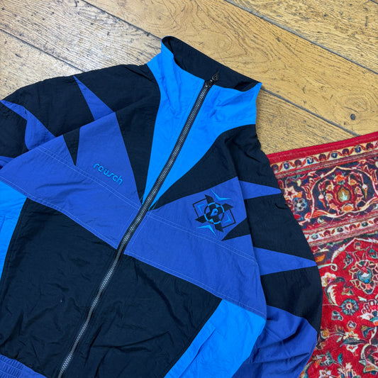 Vintage Reusch Purple Blue Tracksuit Track Shell Windbreaker Jacket - M