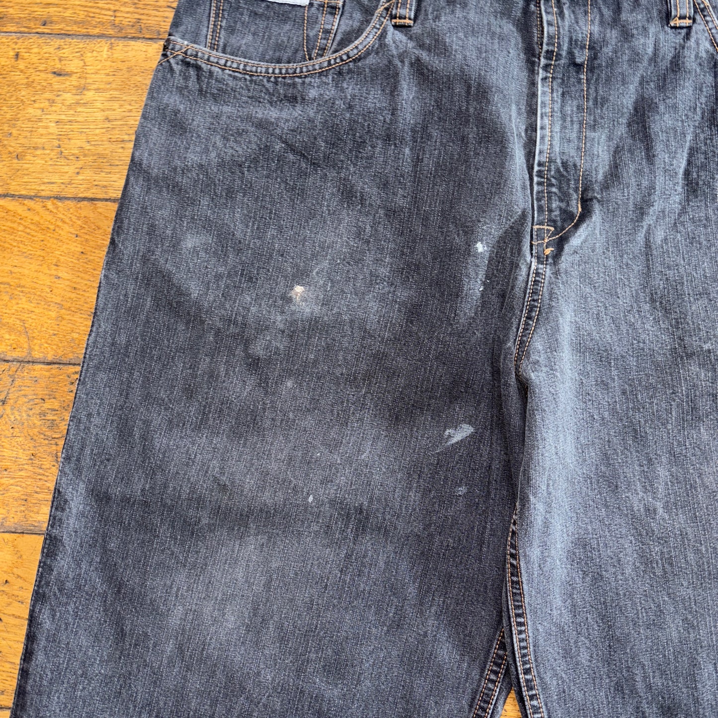 Vintage Rocawear Embroidered Hip Hop Black Baggy Shorts Jorts - 38