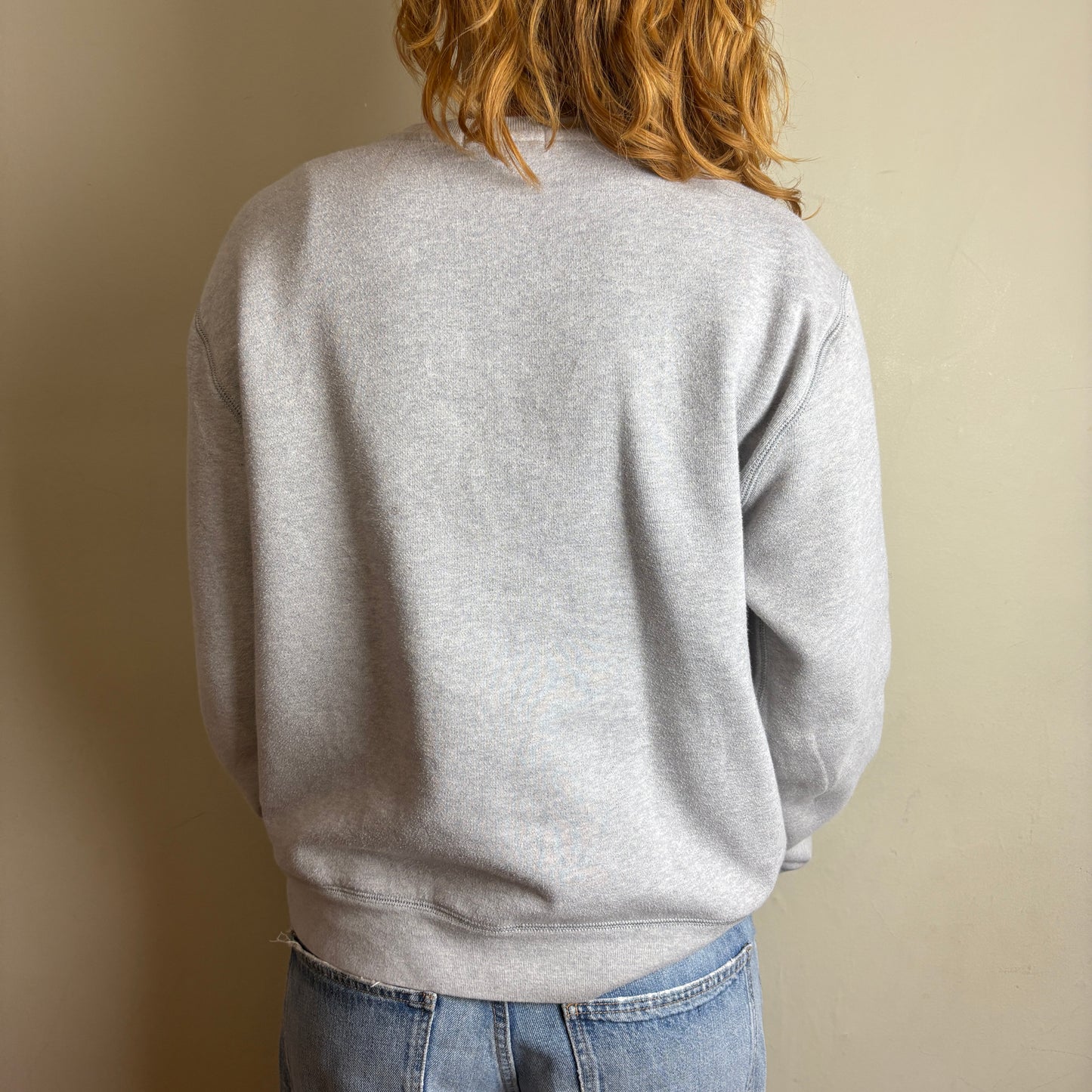 Vintage Ralph Lauren Spellout Polo Grey Womens Embroidered Sweatshirt - XL