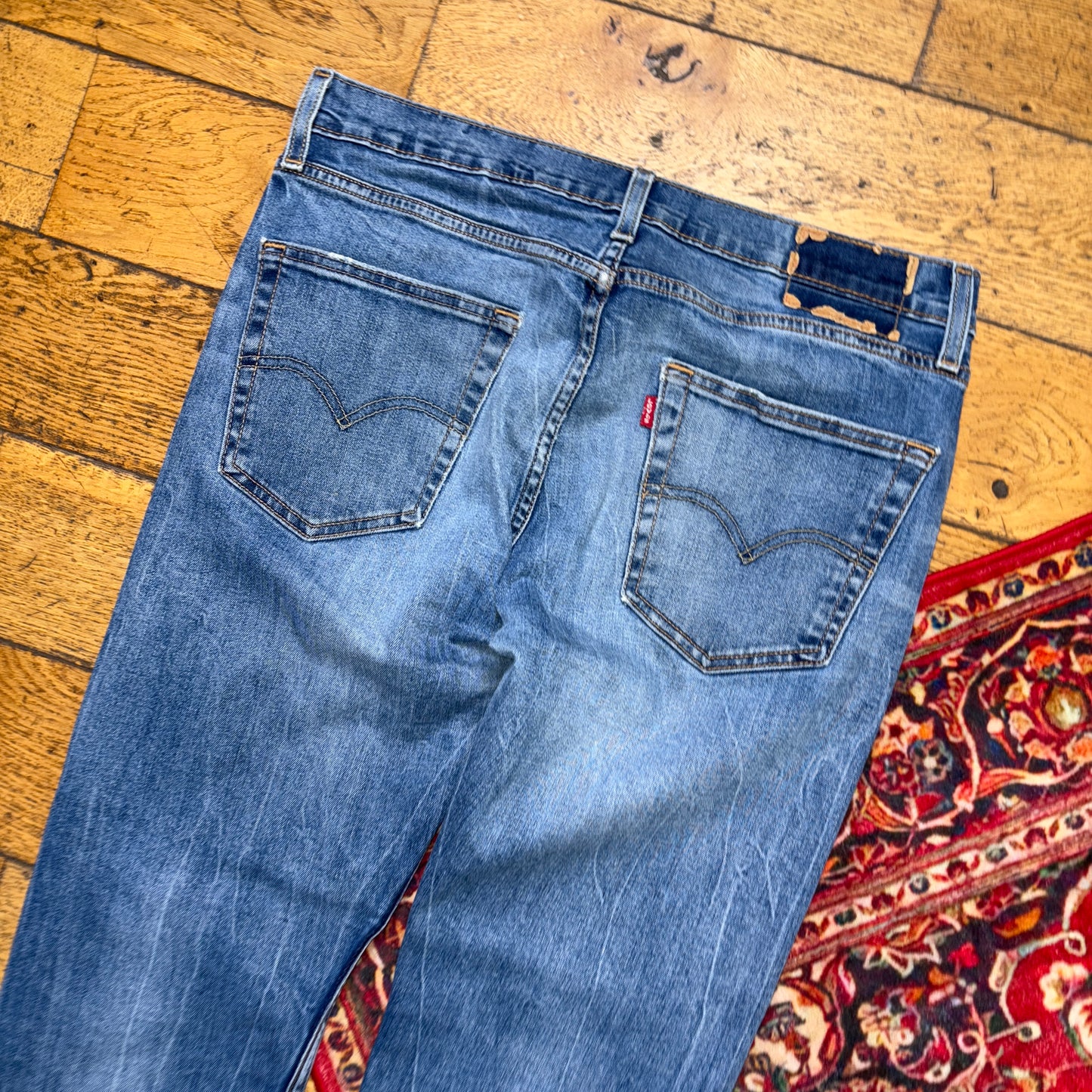 Vintage Levis Straight Blue Denim Jeans - 33S
