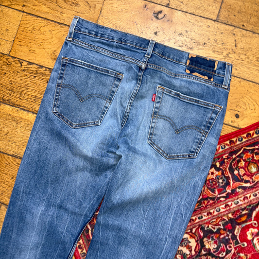 Vintage Levis Straight Blue Denim Jeans - 33S