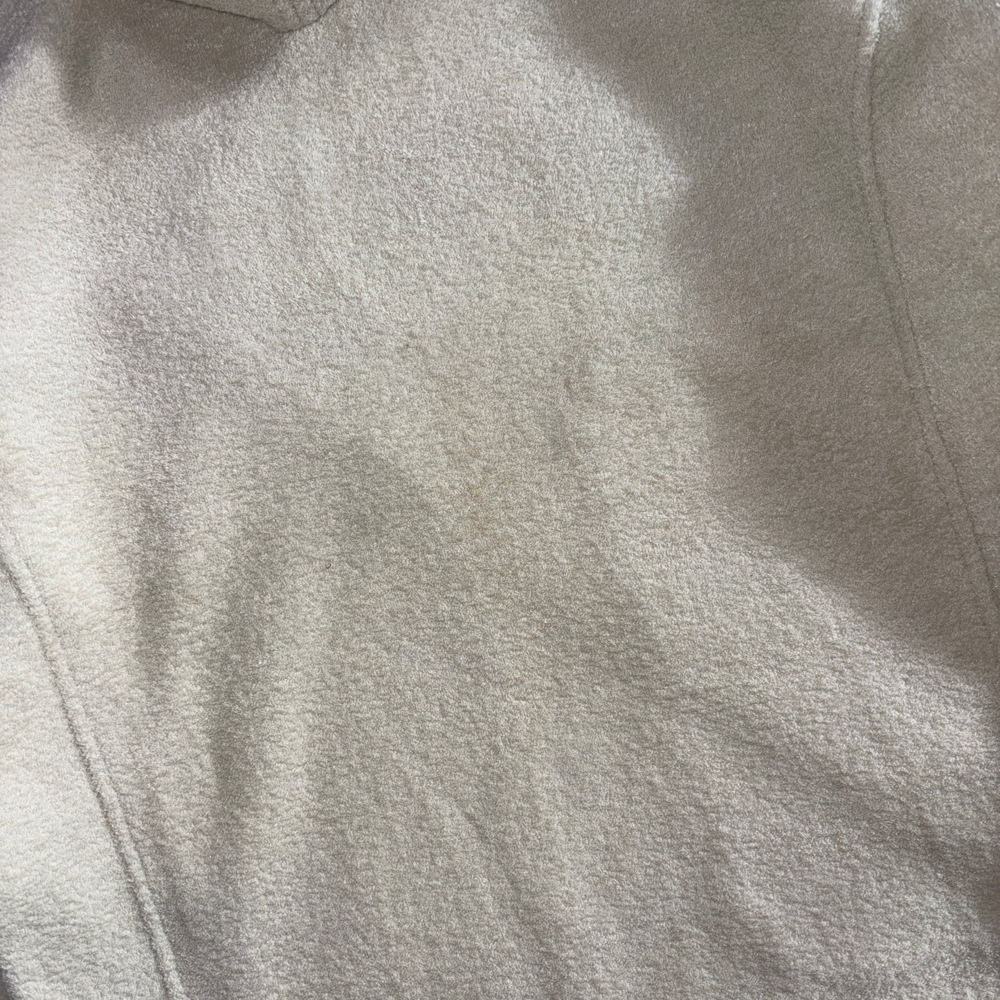 Vintage Nike 00s Cream Fleece Hoodie Y2K Embroidered Sweatshirt - S
