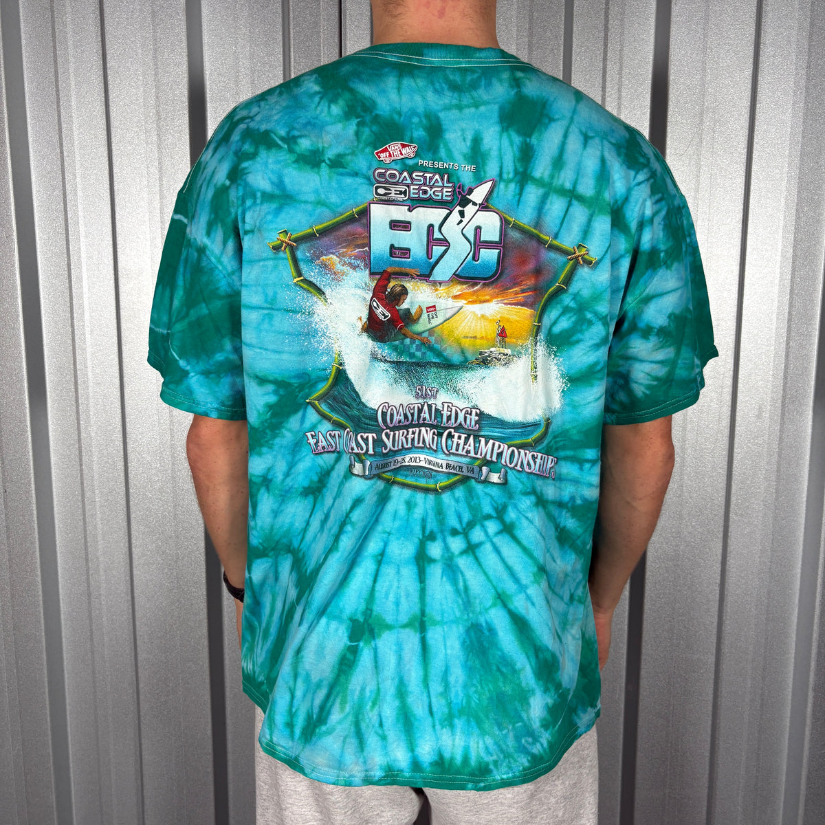 Blue Tie Dye Surfwear T Shirt - XL