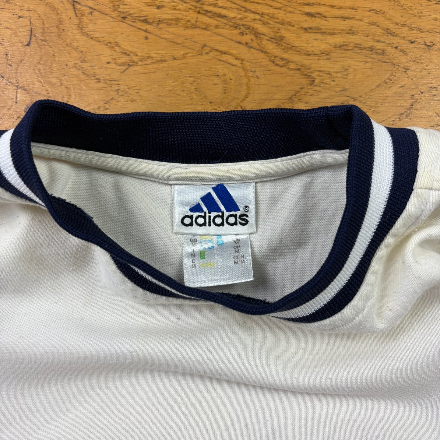 Vintage 90s Adidas Basketball White Embroidered Sweatshirt - XL