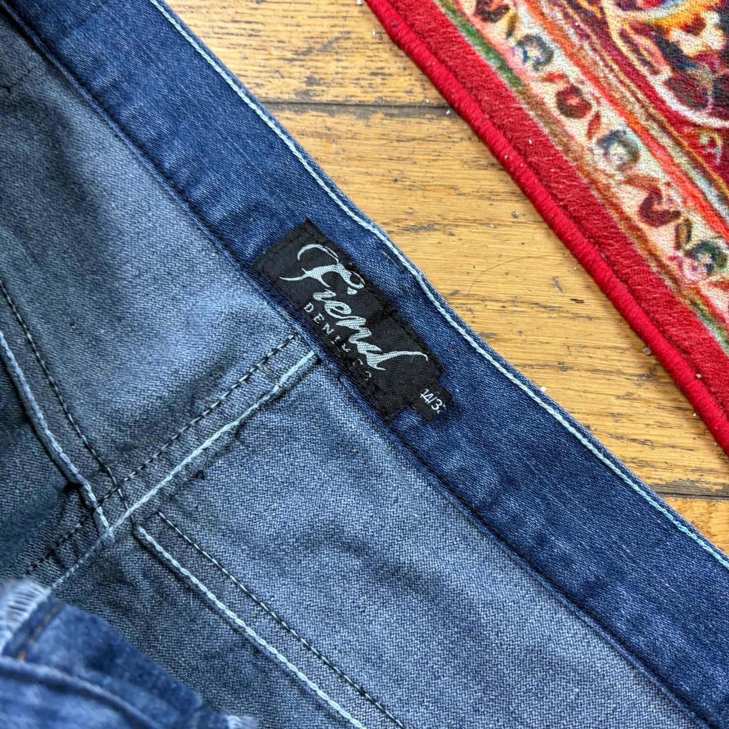 Vintage Blue Embroidered Y2K Hip Hop Baggy Jeans - 44
