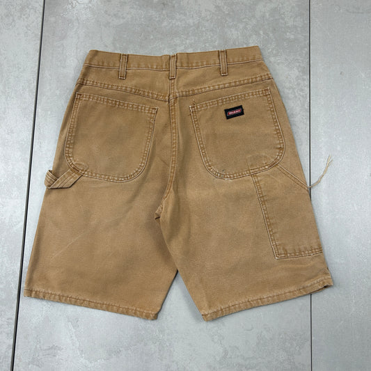 Vintage Dickies Workwear Carpenter Brown Baggy Shorts - 31