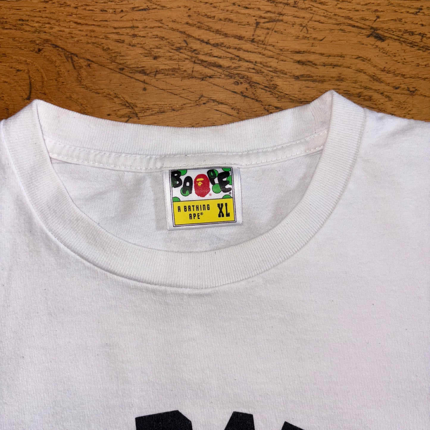 Vintage BAPE Bathing Ape Predator White Graphic T-Shirt - M