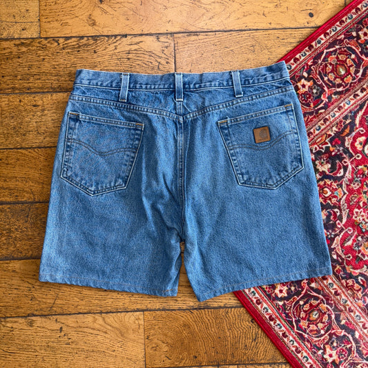 Vintage Carhartt Workwear Baggy Carpenter Blue Shorts - 38
