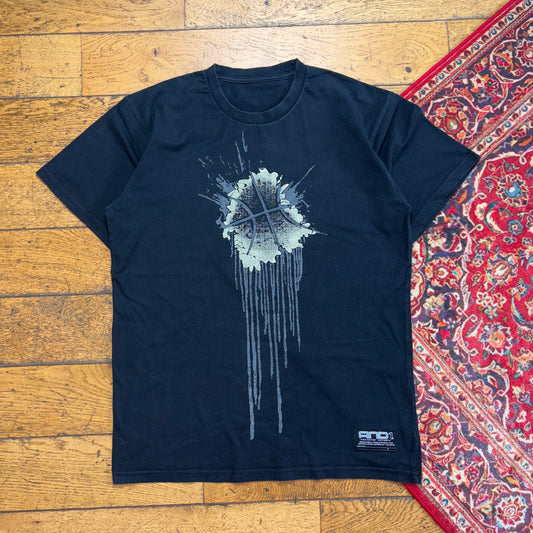 Vintage And1 Basketball Y2K Black Graphic T-Shirt - M
