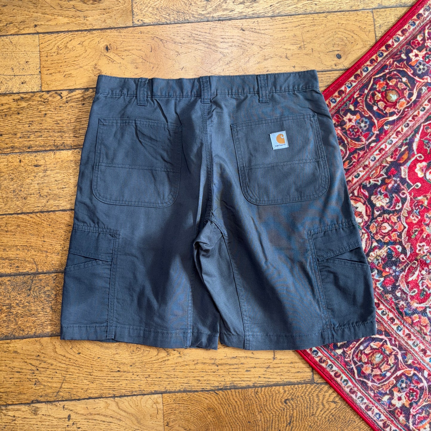 Vintage Carhartt Grey Workwear Baggy Carpenter Shorts - 36