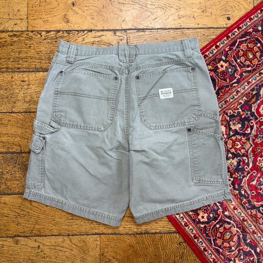 Vintage Columbia Grey Y2K Gorpcore Hiking Baggy Shorts Jorts - 34