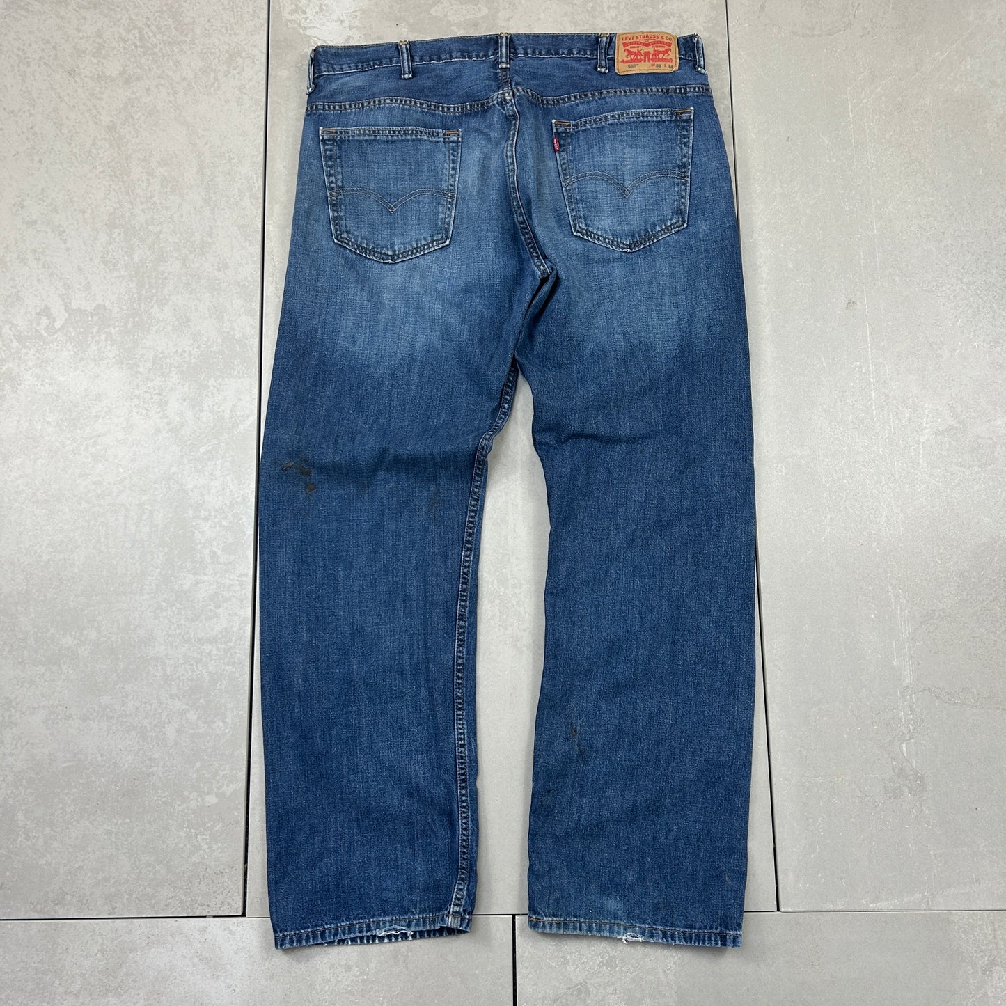 Vintage Levis 569 Baggy Blue Denim Jeans - 38