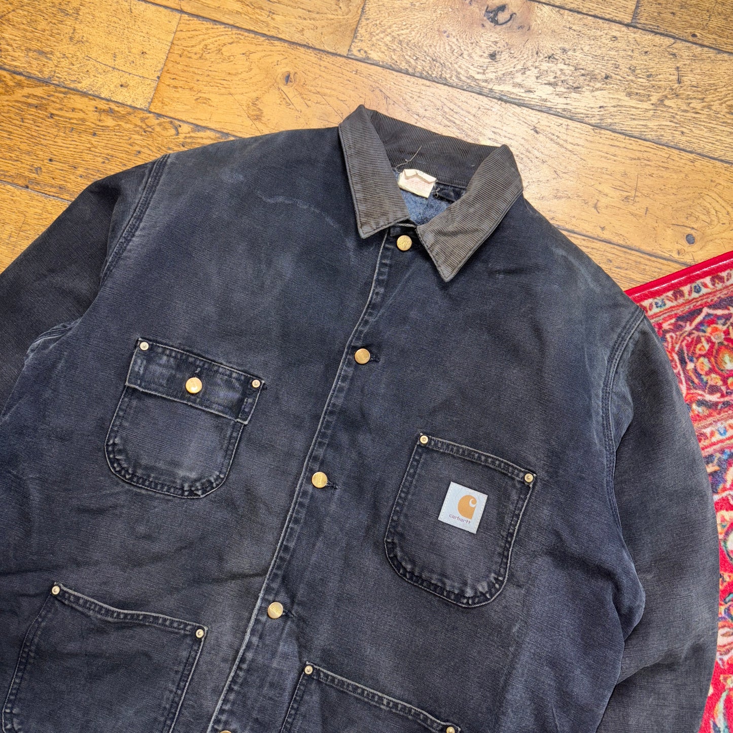 Vintage 1998 Carhartt Black Michigan Chore Workwear Jacket - 2XL