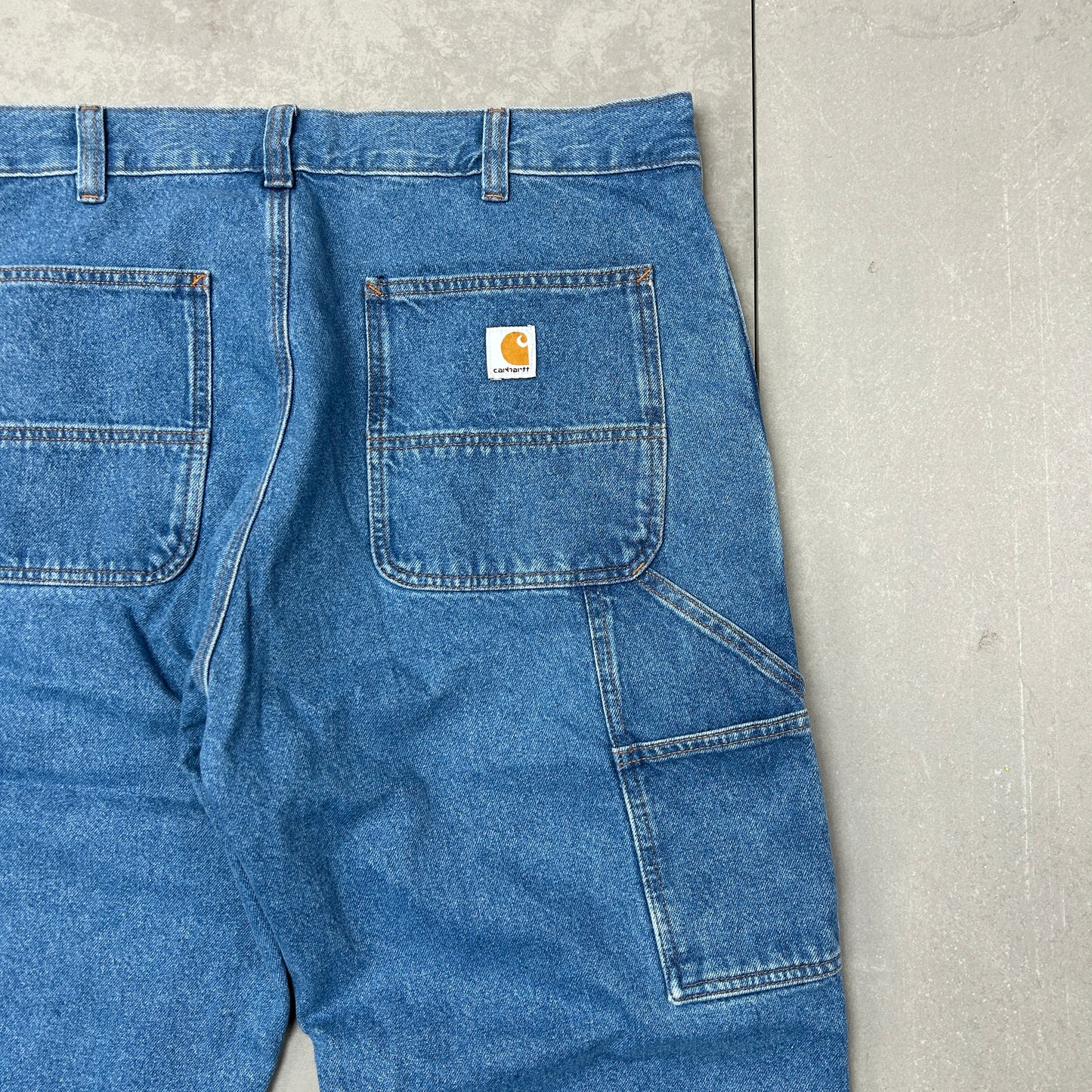 New Carhartt Double Knee Carpenter Blue Jeans - 36