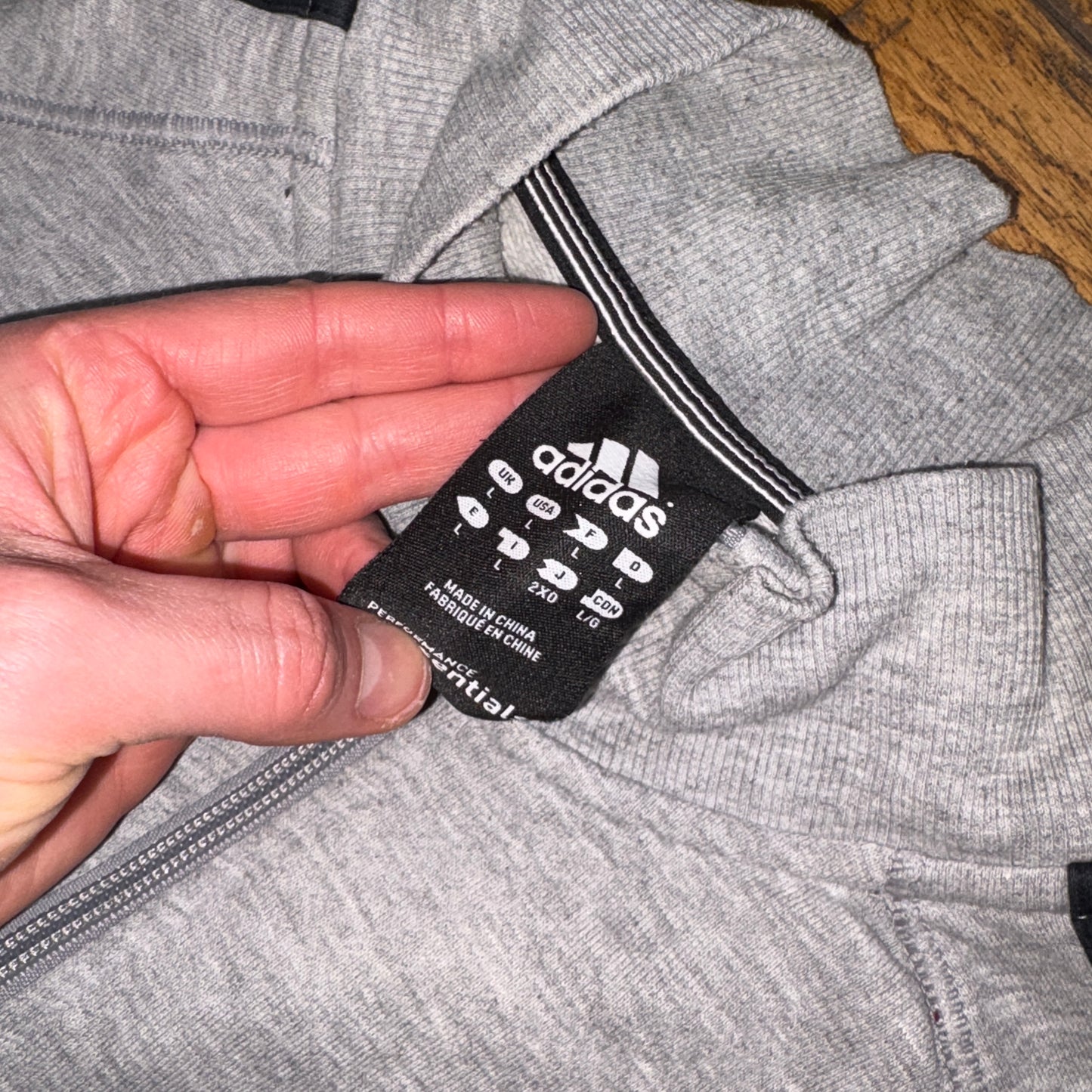 Vintage Adidas Grey Quarter Zip Embroidered Sweatshirt - XL
