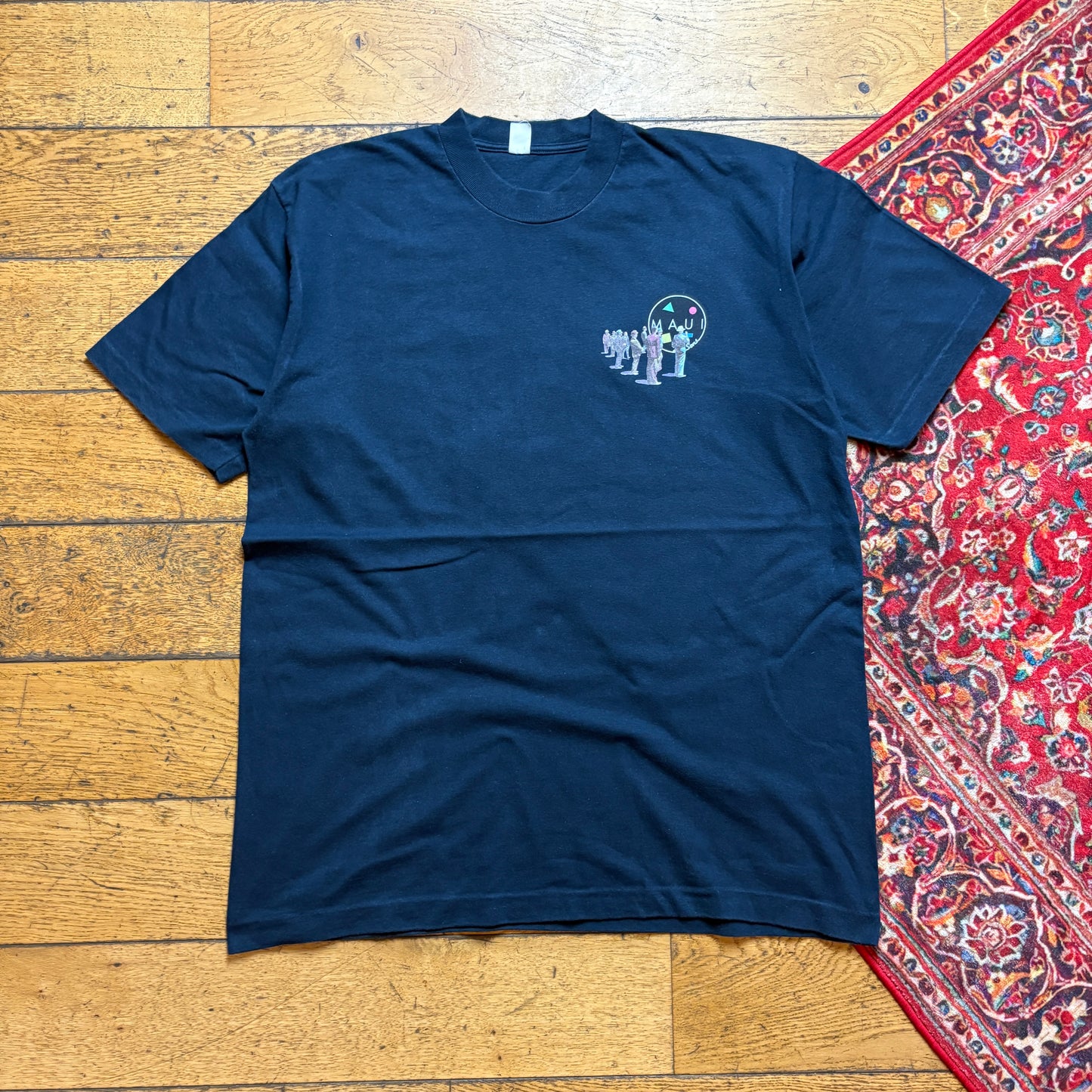 Vintage Maui and Sons Black Surfwear Graphic T-Shirt - M