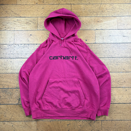 Vintage Carhartt Pink Hoodie Sweatshirt - M