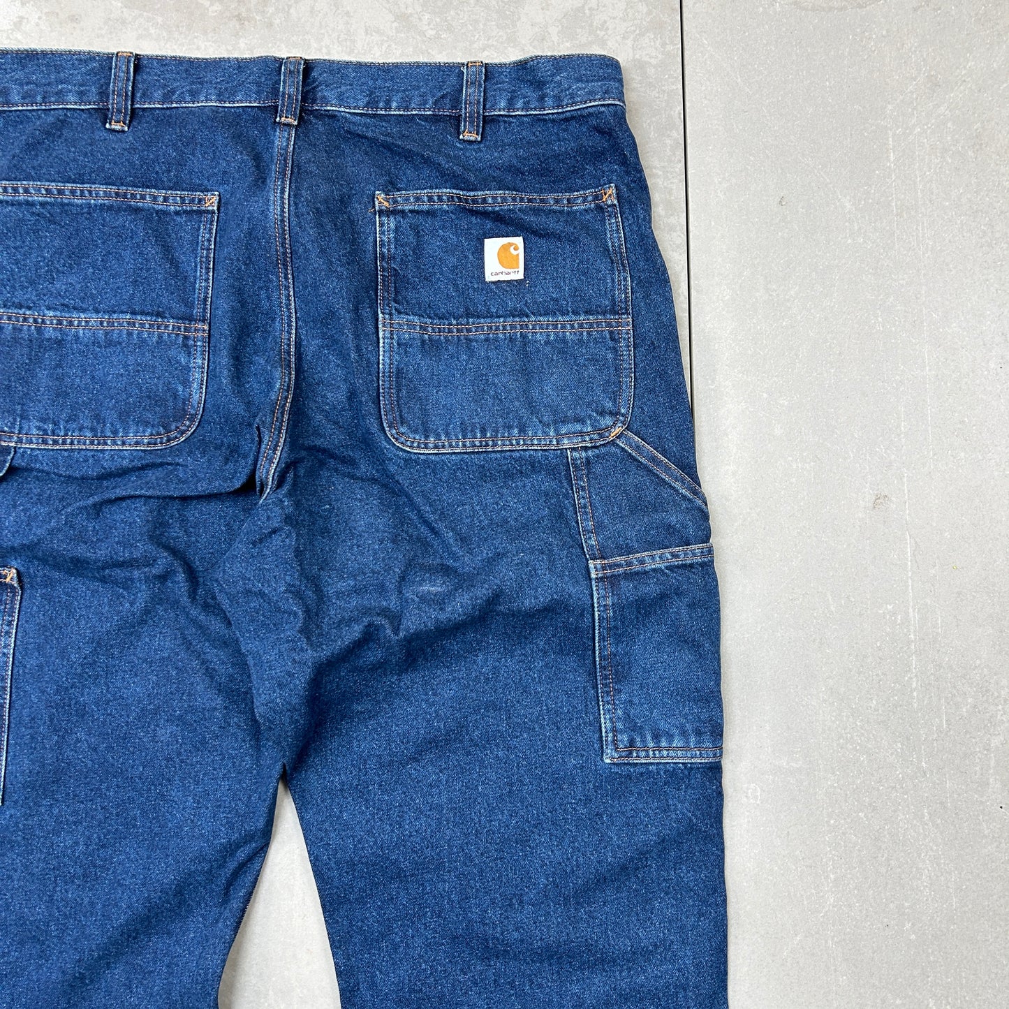 New Carhartt Double Knee Carpenter Baggy Blue Jeans - 38