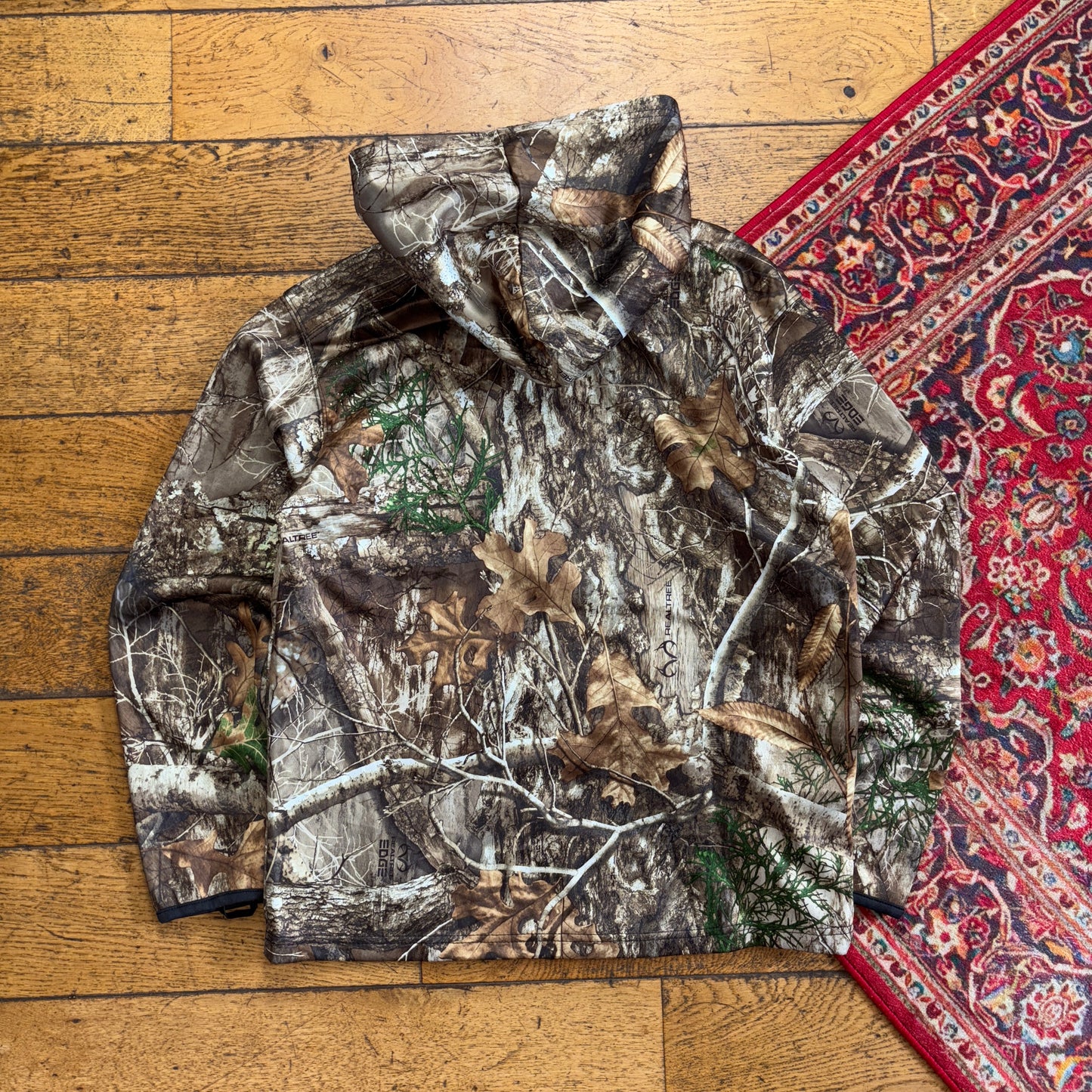 Vintage Realtree Camo Green Hoodie Sweatshirt - XS