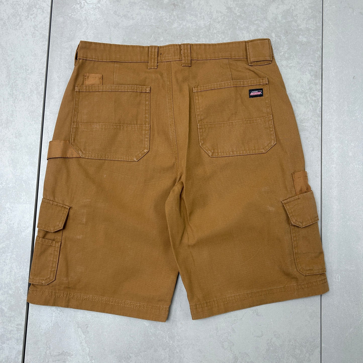 Vintage Dickies Workwear Carpenter Brown Baggy Shorts - 33