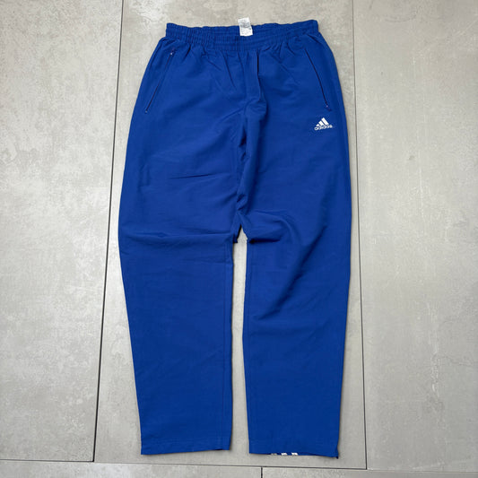 Vintage Adidas Blue Baggy Tracksuit Sweatpants Track Pants Bottoms - M