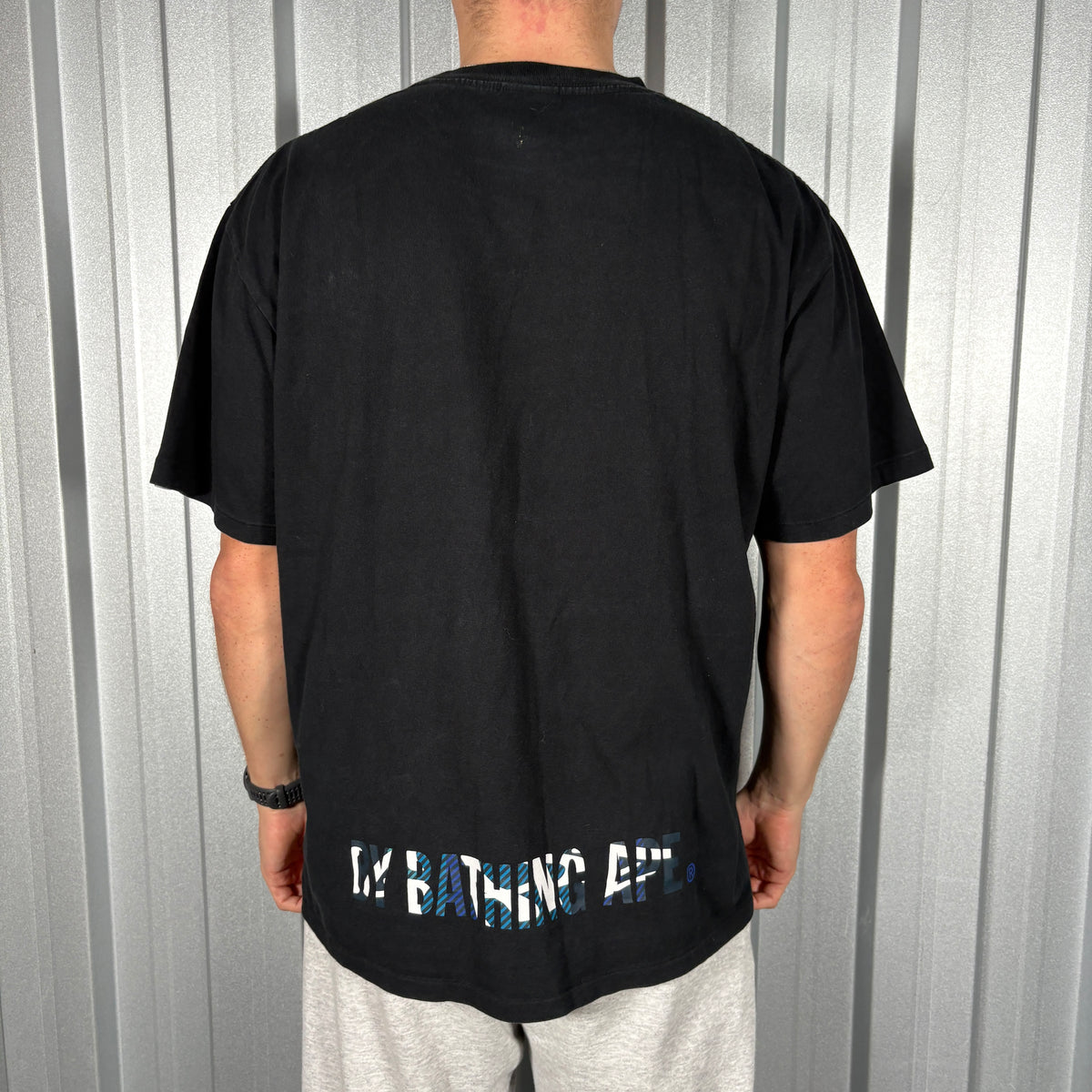 Bape Bathing Ape Black Graphic T Shirt - L