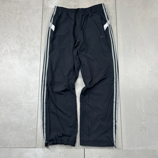 Vintage Adidas Black Baggy Tracksuit Sweatpants Track Pants Bottoms - L