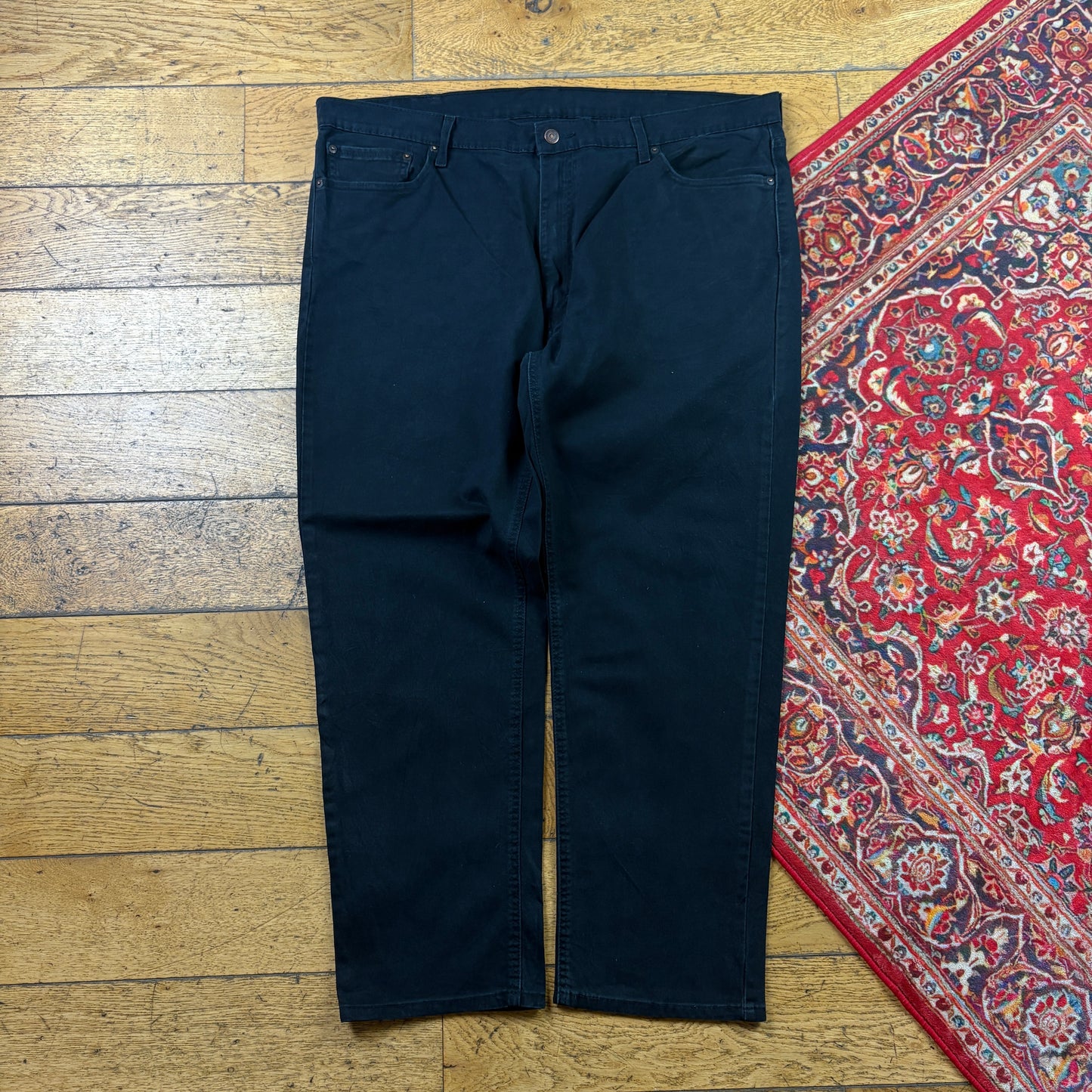 Vintage Levis Straight Black Denim Jeans - 44