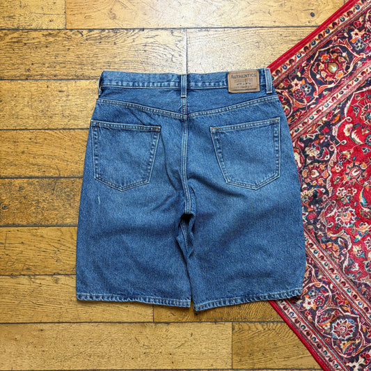 Vintage Levis Blue Baggy Denim Shorts - 34