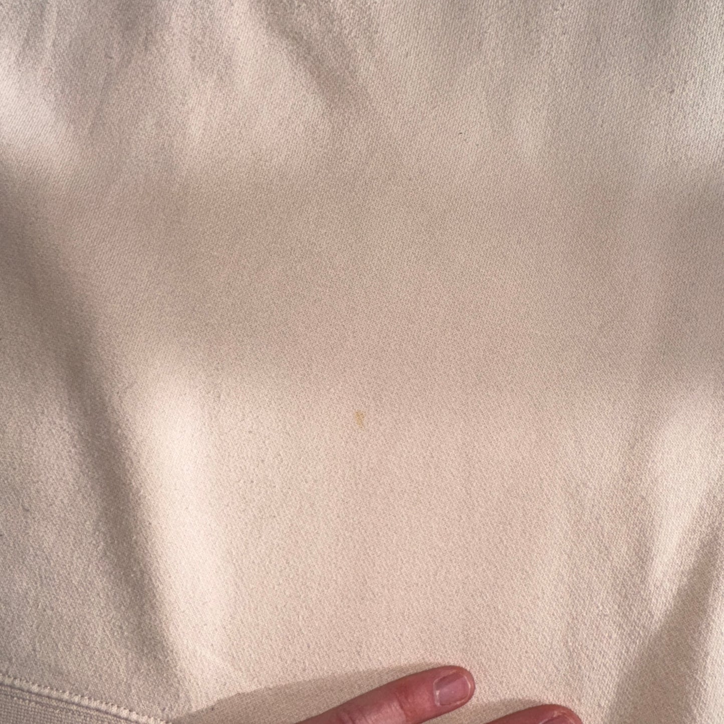 Vintage Nike Y2K Cream Swoosh Embroidered Sweatshirt - L