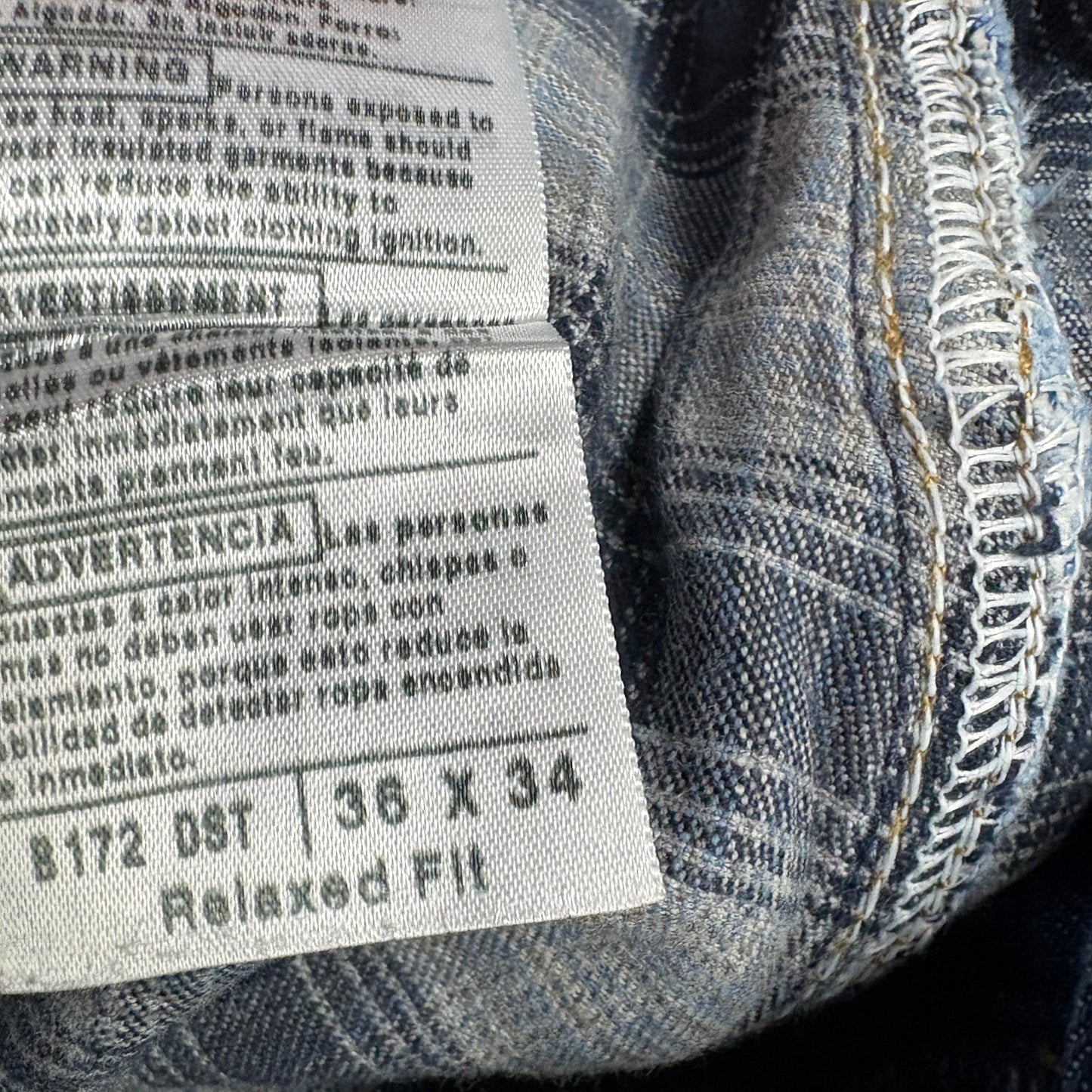 Vintage Carhartt Workwear Carpenter Baggy Blue Jeans - 38L