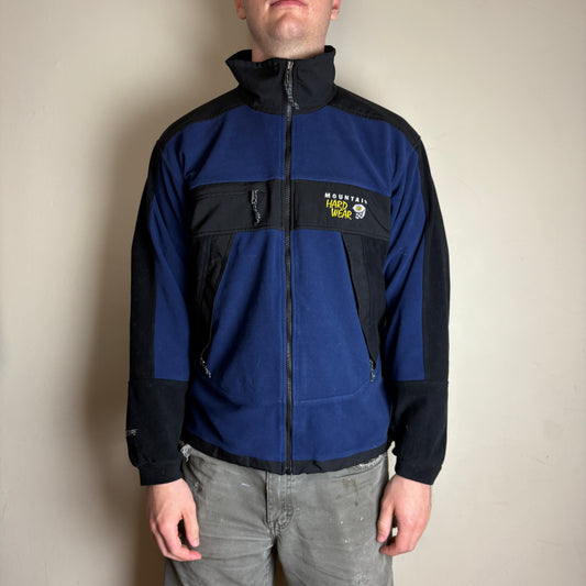 Vintage Mountain Hardwear Blue Black Hiking Gorpcore Fleece Jumper Jacket - L