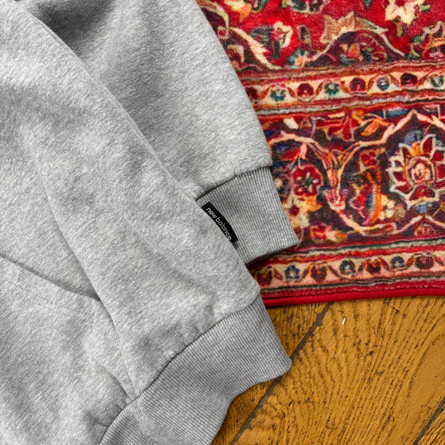 Vintage New Balance Grey Hoodie Sweatshirt - L