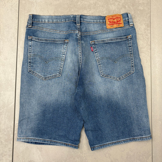 Vintage Levis 541 Baggy Blue Denim Shorts - 36