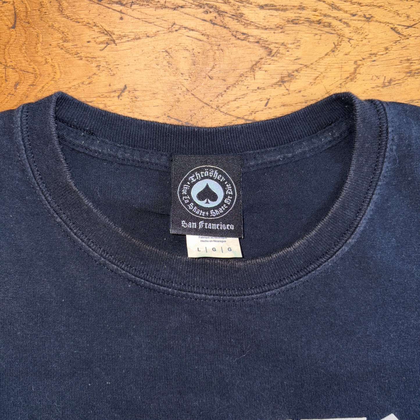 Vintage Thrasher Black Skate  Graphic T-Shirt - M