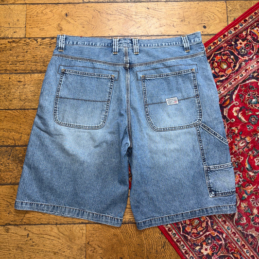 Vintage Aeropostale Carpenter Blue Y2K Hip Hop Baggy Jeans Shorts Jorts - 38