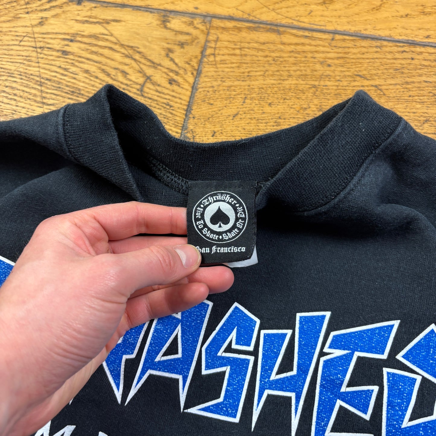 Vintage Thrasher Black Skate Sweatshirt - M