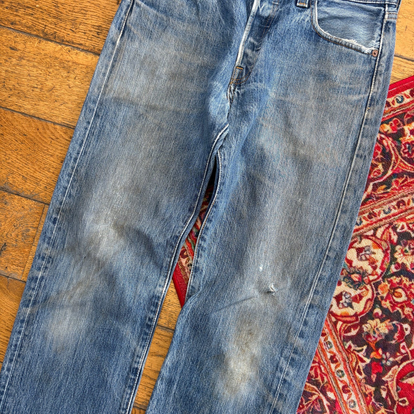 Vintage Levis 501 Straight Blue Denim Jeans - 30R